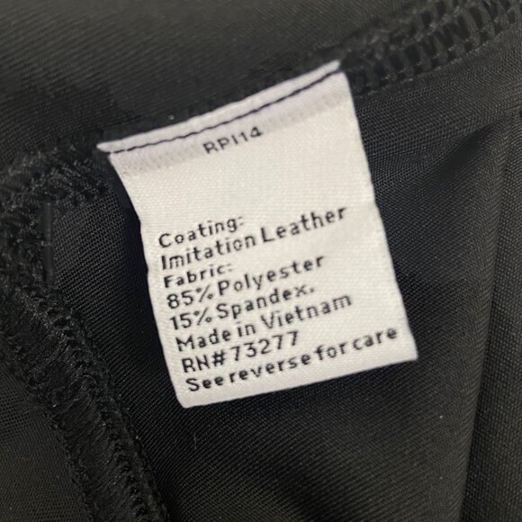 Nine West Imitation Leather Ponte Legging Dull Black Small - Picture 6 of 6